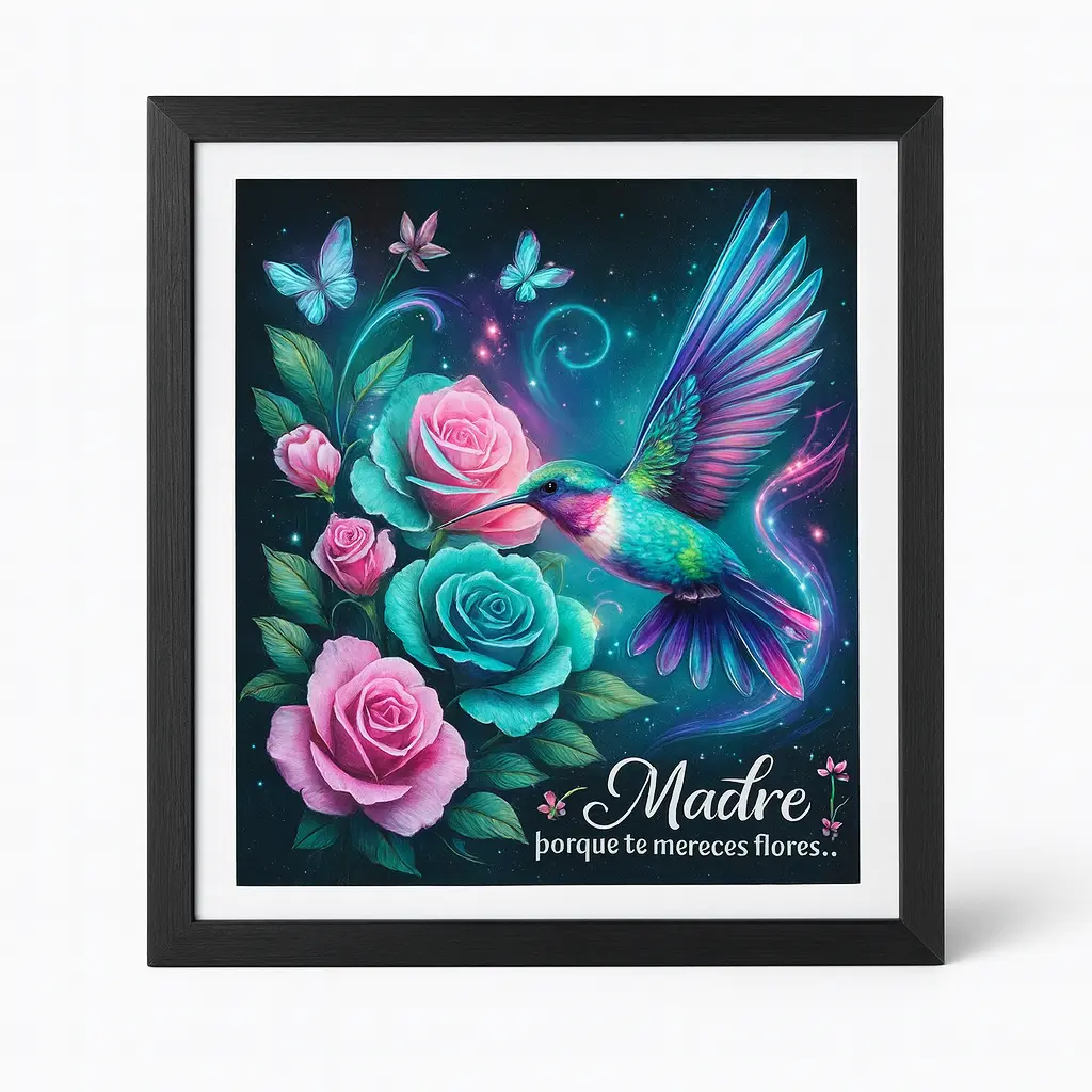 Lámina artística personalizable con marco